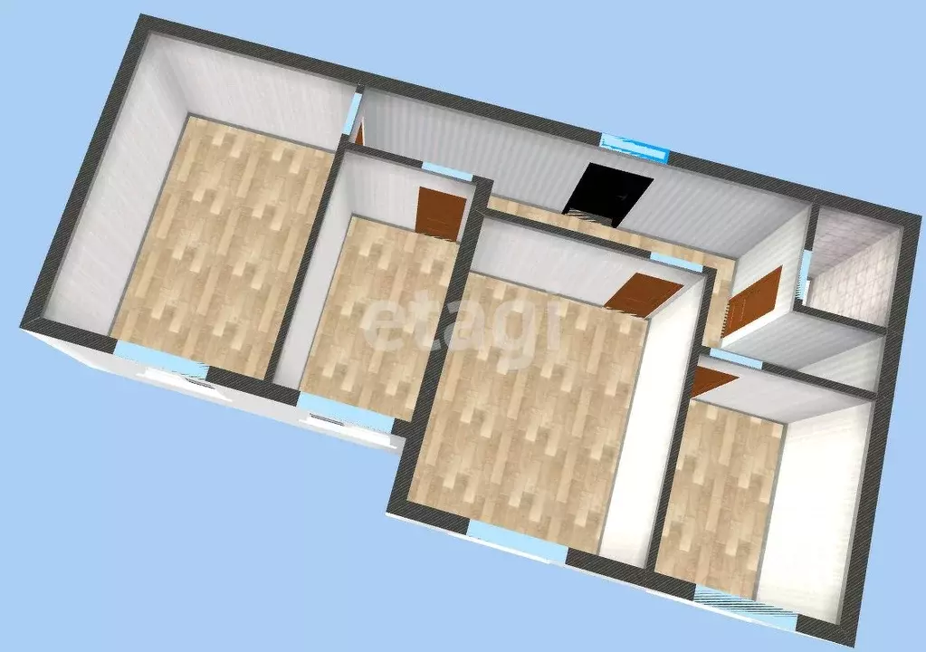 3-к кв. Амурская область, Белогорск Летний пер., 1А (66.5 м) - Фото 2