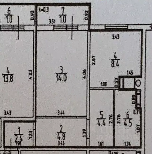 1-к кв. Калининградская область, Калининград Коммунистическая ул., 41А ... - Фото 2