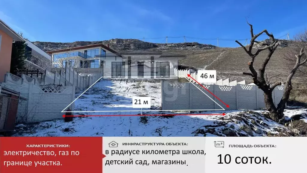 Участок в Крым, Симферополь ул. Имени К.М. Кудряшова (10.0 сот.) - Фото 1