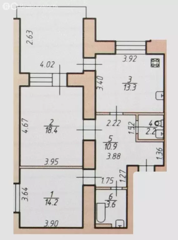 2-комнатная квартира: Ставрополь, улица Лермонтова, 193 (73.1 м) - Фото 0