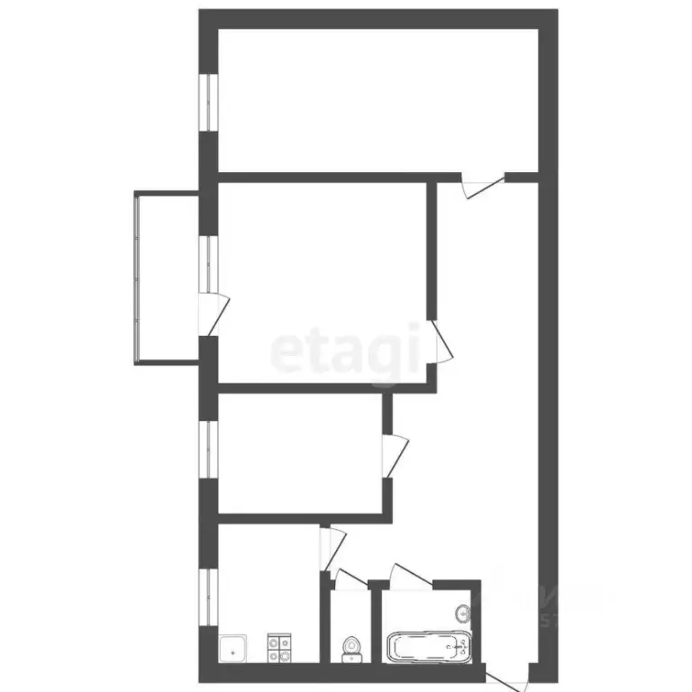 3-к кв. Санкт-Петербург просп. Шаумяна, 27 (55.9 м) - Фото 1