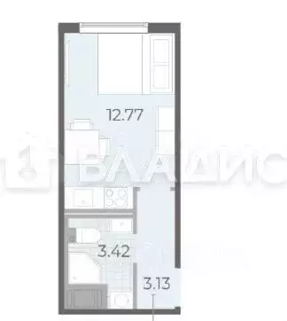 Квартира-студия, 19 м, 2/16 эт. - Фото 0