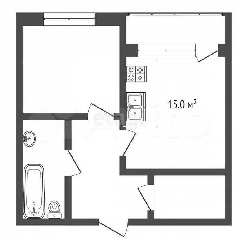 1-к. квартира, 50 м, 9/22 эт. - Фото 0