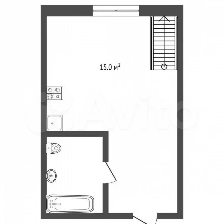 Квартира-студия, 35 м, 3/5 эт. - Фото 0