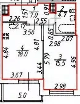 1-к кв. Санкт-Петербург бул. Головнина, 3к1 (45.2 м) - Фото 1