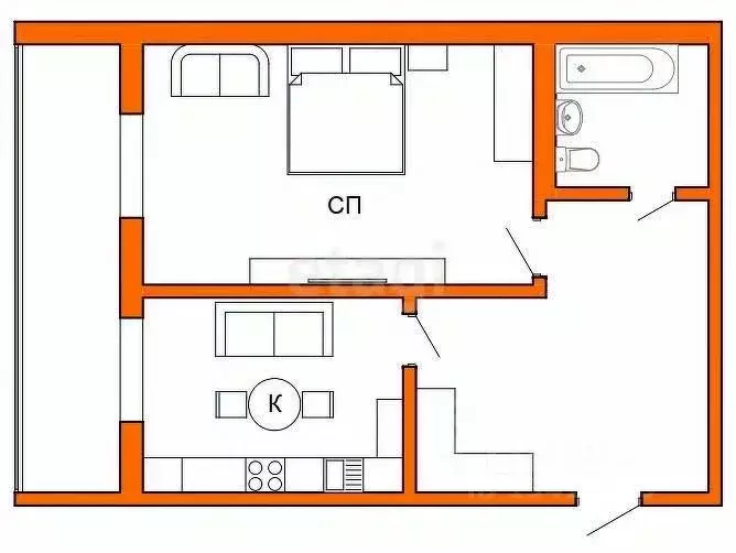 1-к кв. Белгородская область, Белгород ул. Буденного, 17в (56.1 м) - Фото 1