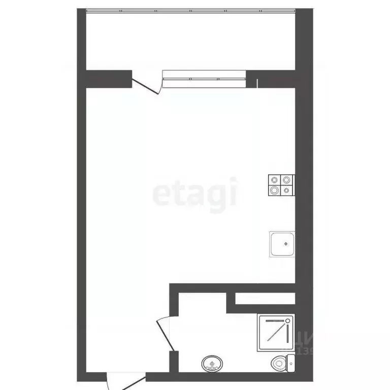 Студия Тюменская область, Тюмень Интернациональная ул., 199к2 (31.0 м) - Фото 2