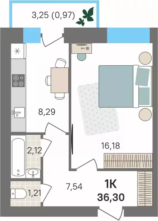 1-к кв. Пермский край, Пермский муниципальный округ, с. Култаево ул. ... - Фото 1