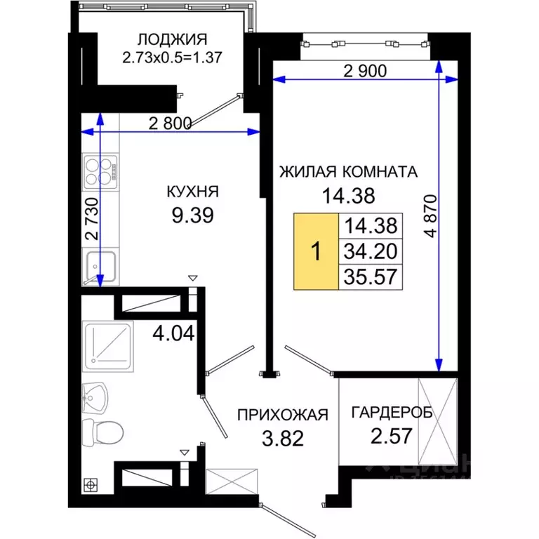 1-к кв. Ростовская область, Ростов-на-Дону Элеваторный пер., 6/2с ... - Фото 0