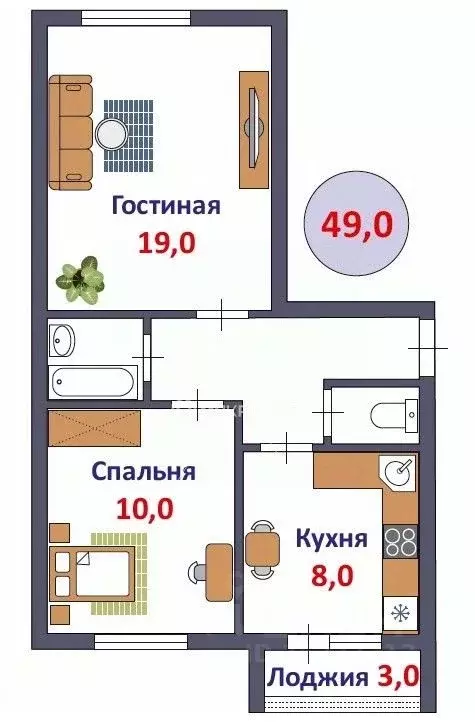 2-к кв. Кировская область, Киров ул. Ленина, 134к1 (49.0 м) - Фото 1