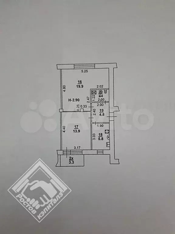 2-к. квартира, 48 м, 4/4 эт. - Фото 0