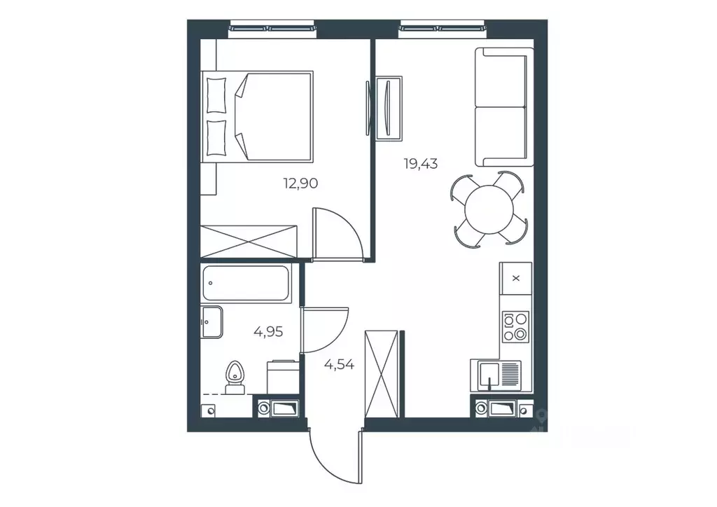 1-к кв. Астраханская область, Астрахань Татарская Слобода кв-л,  ... - Фото 1