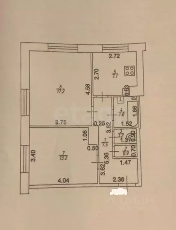 2-к кв. Татарстан, Казань ул. Маяковского, 23а (49.9 м) - Фото 2