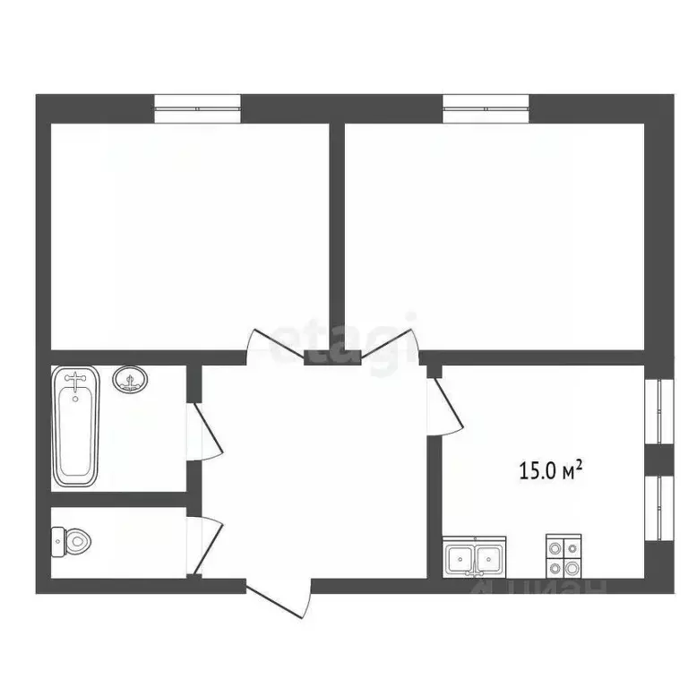 2-к кв. Ярославская область, Рыбинск просп. Ленина, 146 (61.2 м) - Фото 2