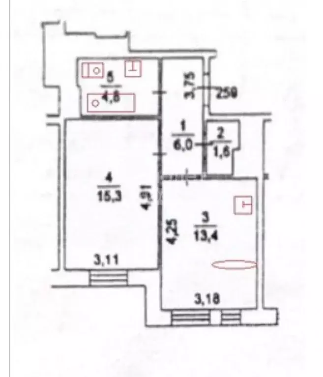 Квартира, 1 комната, 41.1 м - Фото 1