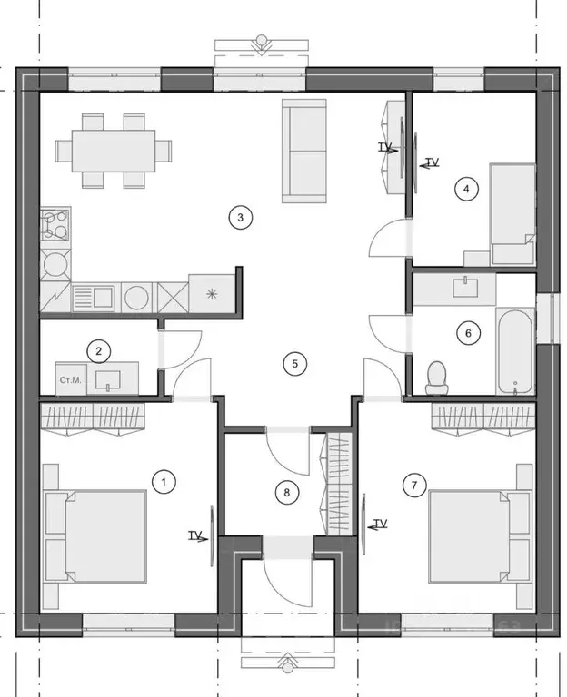 Дом в Воронежская область, Рамонский район, Новоживотинновское с/пос, ... - Фото 2