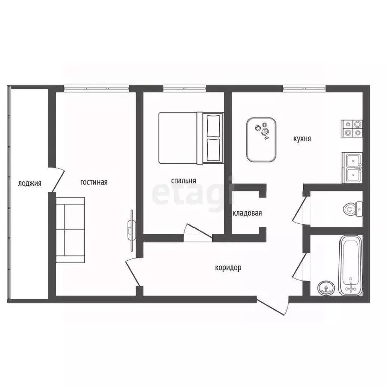 2-к кв. Оренбургская область, Оренбург Транспортная ул., 7А (50.0 м) - Фото 2