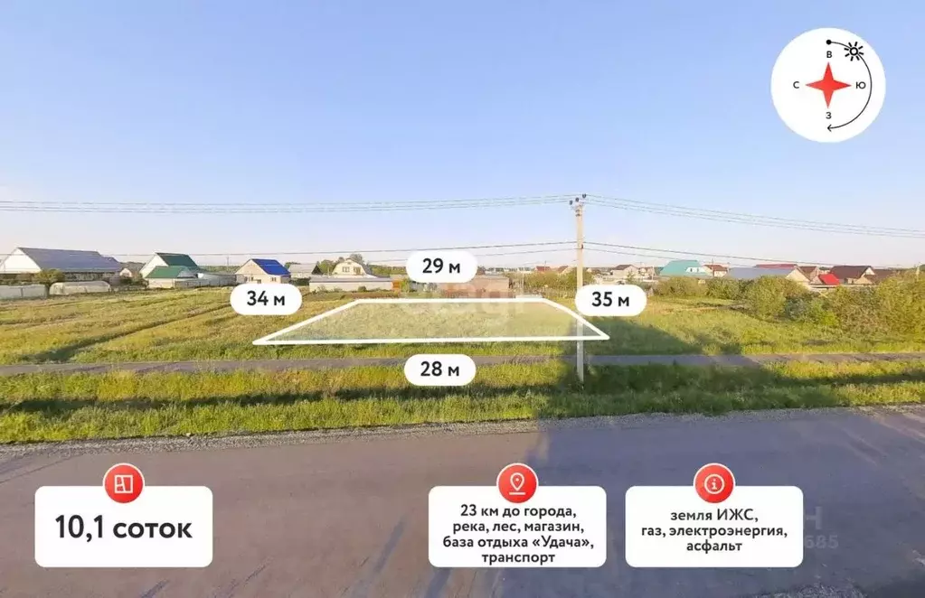 Участок в Тюменская область, Тюменский муниципальный округ, д. Якуши ... - Фото 1