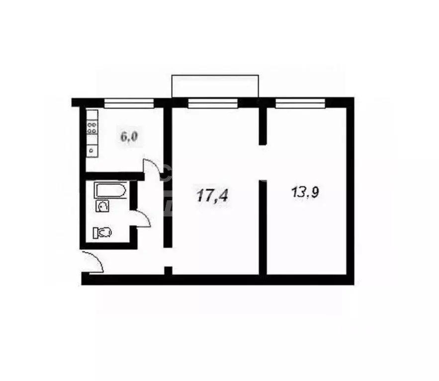 2-к кв. Рязанская область, Рязань ул. Новикова-Прибоя, 16 (42.6 м) - Фото 2