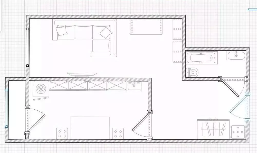 1-к кв. Татарстан, Казань ул. Аметьевская магистраль, 16к4 (37.8 м) - Фото 2