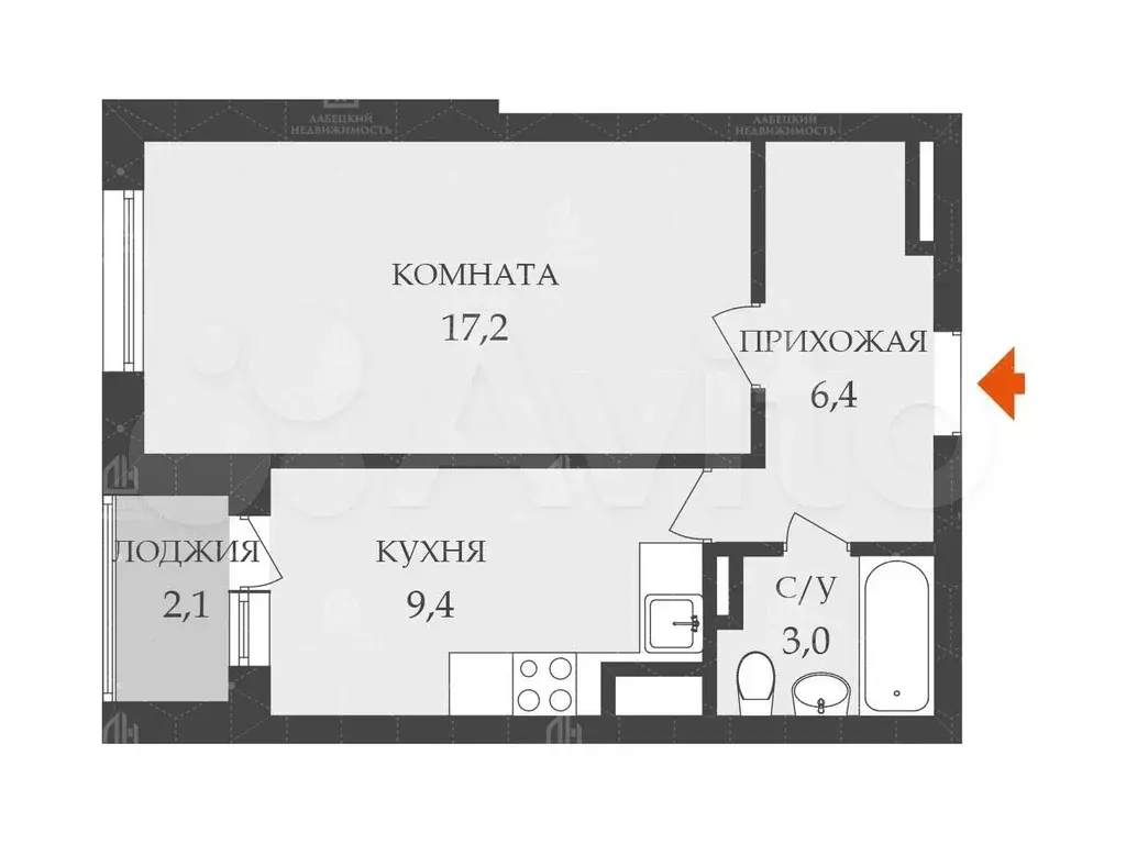 1-к. квартира, 36 м, 10/27 эт. - Фото 1