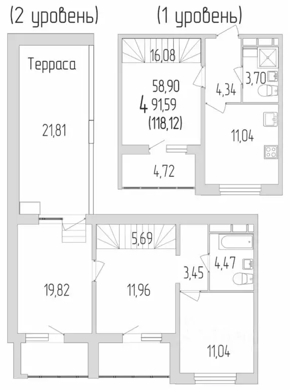4-к кв. Белгородская область, Белгород ул. Лермонтова, 29А (126.3 м) - Фото 1