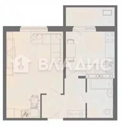 1-к кв. Пензенская область, Пензенский район, Засечный сельсовет, с. ... - Фото 2