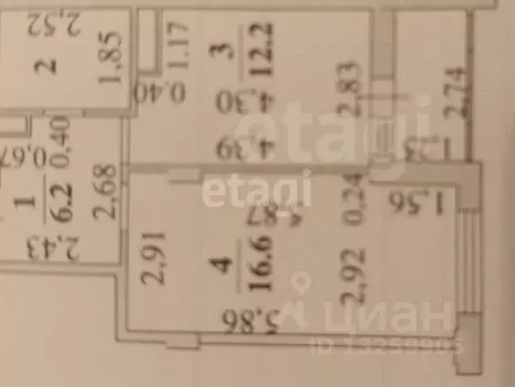 1-к кв. Липецкая область, Липецк ул. С.С. Бехтеева, 9 (43.1 м) - Фото 2