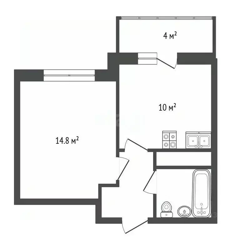 1-к кв. Санкт-Петербург ул. Плесецкая, 20к1 (32.1 м) - Фото 1