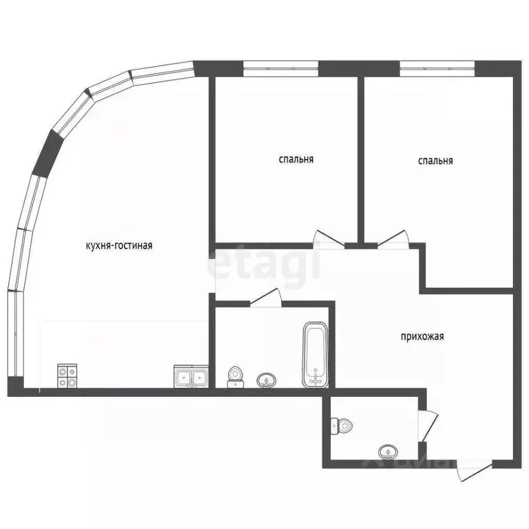 3-к кв. Крым, Ялта ул. Ореховая, 23А (104.0 м) - Фото 2