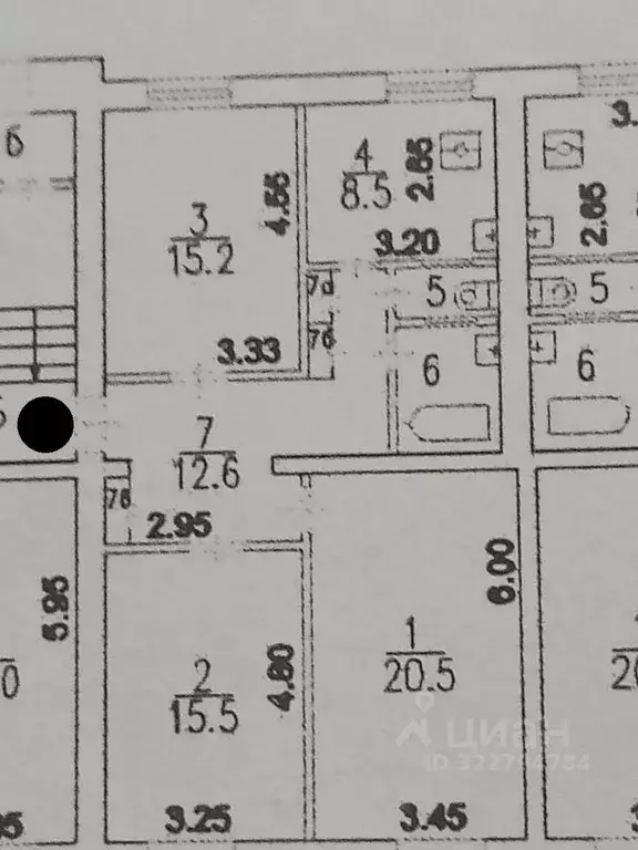 Комната Москва Средняя Калитниковская ул., 24 (15.2 м) - Фото 2