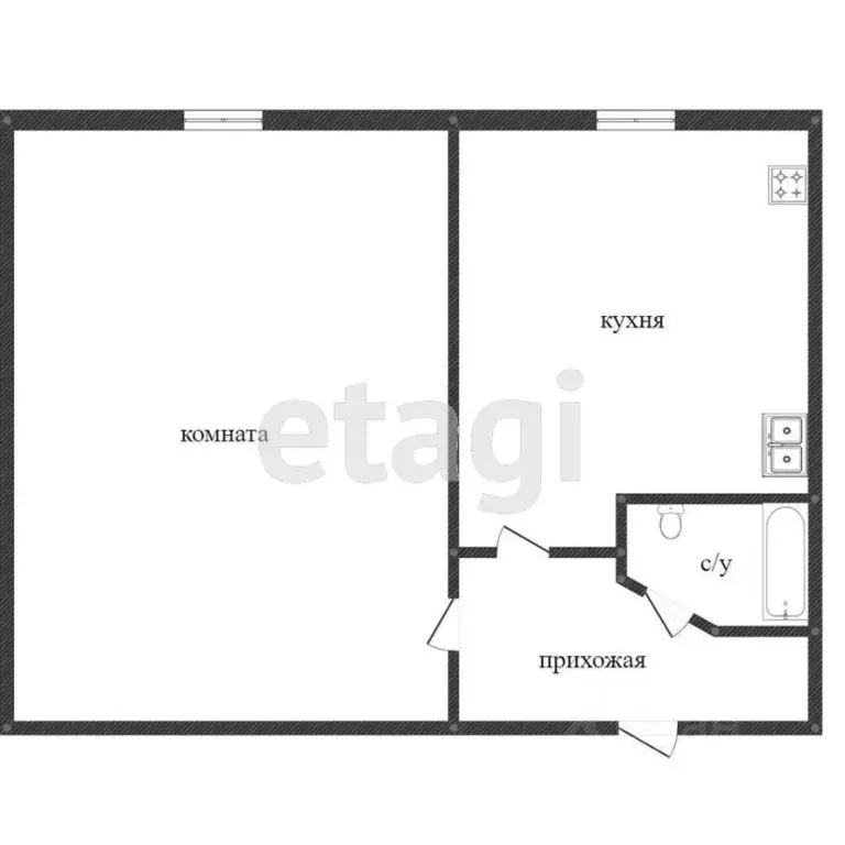 1-к кв. Ханты-Мансийский АО, Сургут Аэрофлотская ул., 18/1 (36.1 м) - Фото 2