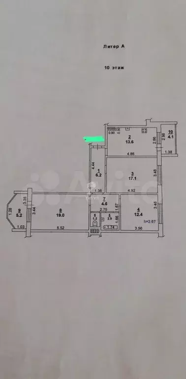 3-к. квартира, 77 м, 10/11 эт. - Фото 0