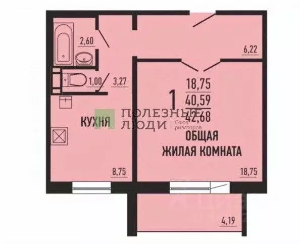 1-к кв. Челябинская область, Челябинск ул. 250-летия Челябинска, 5В ... - Фото 1