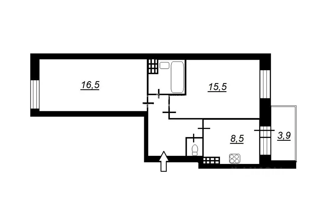 2-к кв. Санкт-Петербург Туристская ул., 30к1 (50.9 м) - Фото 2