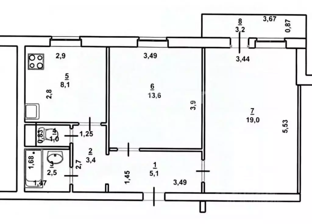2-к кв. Новгородская область, Великий Новгород ул. Ворошилова, 19 ... - Фото 1