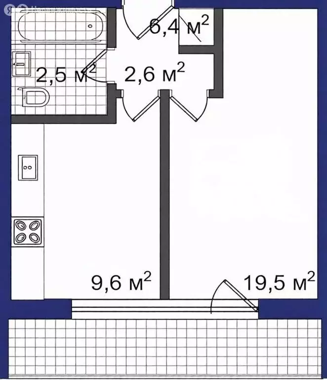 1-комнатная квартира: Москва, Судостроительная улица, 28к1 (34.3 м) - Фото 1