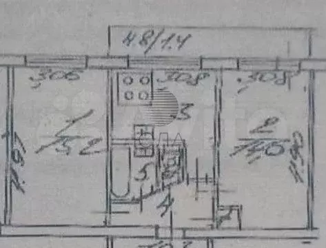 2-к. квартира, 44,8 м, 5/5 эт. - Фото 0