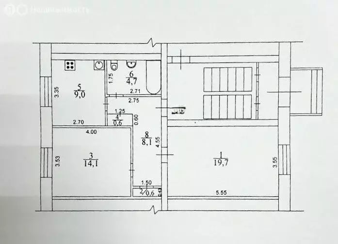 2-комнатная квартира: Новокуйбышевск, улица Миронова, 16 (56.8 м) - Фото 1