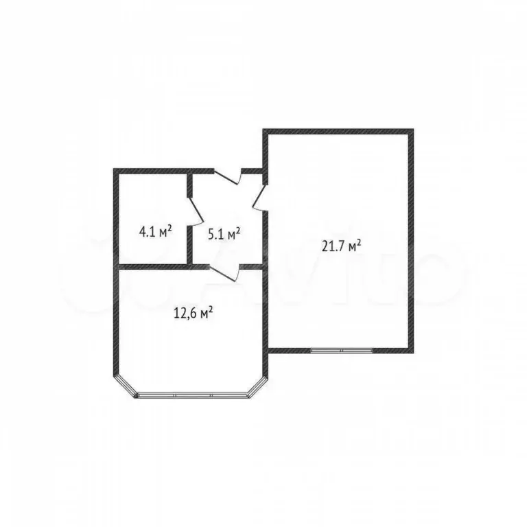 1-к. квартира, 43,5 м, 5/5 эт. - Фото 0