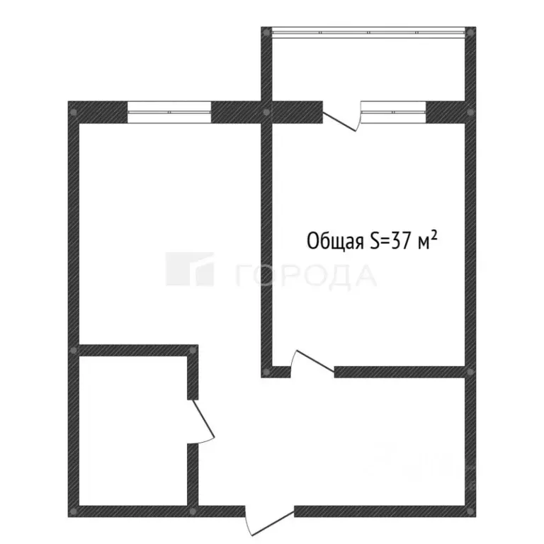 1-к кв. Кемеровская область, Прокопьевск просп. Гагарина, 1А (37.0 м) - Фото 2