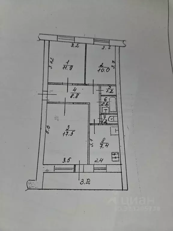 3-к кв. Новгородская область, Старая Русса ул. Некрасова, 25 (60.6 м) - Фото 1