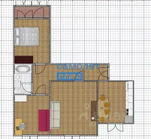 3-к кв. Алтайский край, Бийск ул. Ильи Мухачева, 232 (64.0 м) - Фото 1