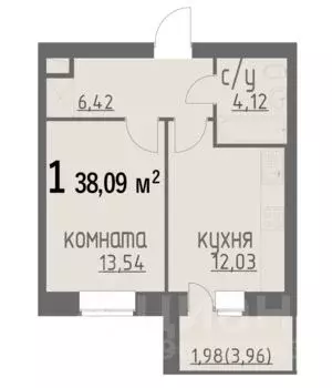 1-к кв. Владимирская область, Муром Муромская ул., 25А (38.15 м) - Фото 0