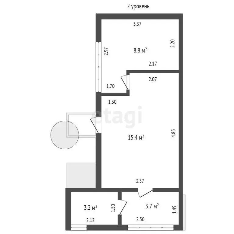 2-комнатная квартира: Ялта, Поликуровская улица, 13 (51.1 м) - Фото 1