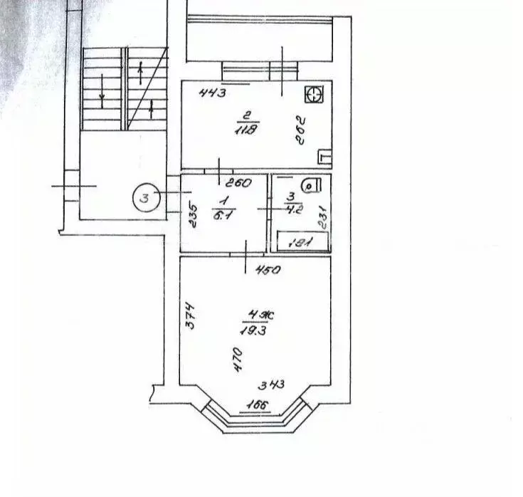 1-к кв. Калининградская область, Калининград Комсомольская ул., 102 ... - Фото 2