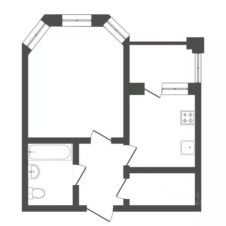 1-к кв. Тюменская область, Тюмень ул. Мельникайте, 138А/1 (35.0 м) - Фото 1