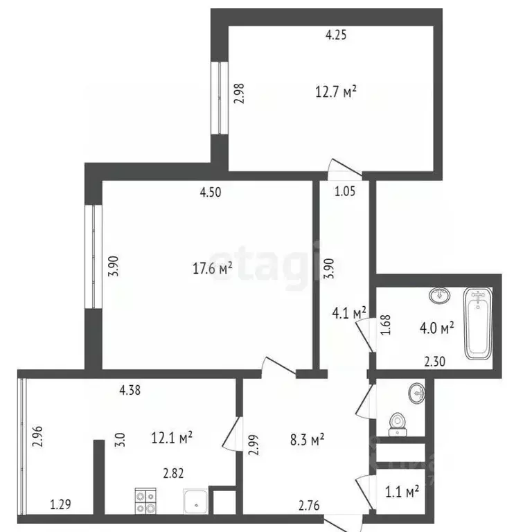 2-к кв. Ямало-Ненецкий АО, Новый Уренгой Оптимистов мкр, 4/1 (57.3 м) - Фото 1