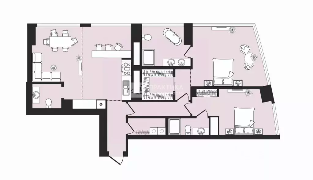 3-к кв. Москва Краснопресненская наб., 14Ак3 (130.0 м) - Фото 2