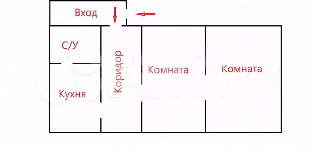 2-к. квартира, 55 м, 1/1 эт. - Фото 0